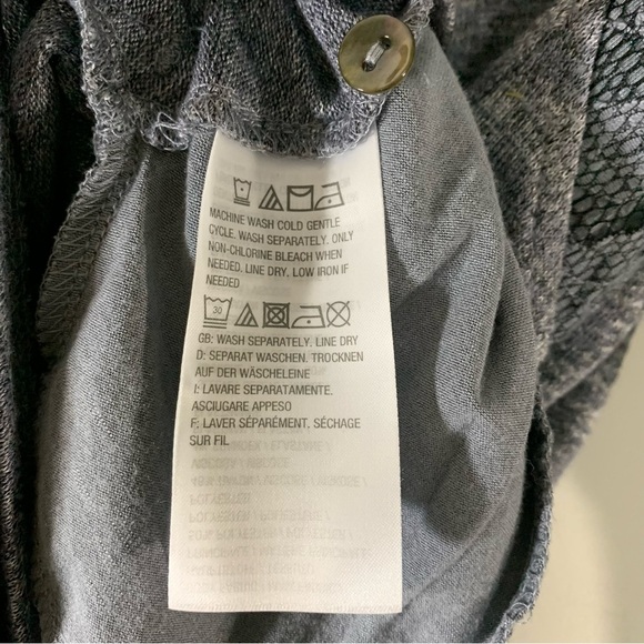 LOGO Lori Goldstein gray space Dye Henley Tunic - Picture 12 of 12